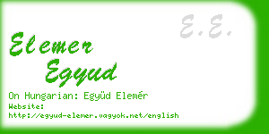elemer egyud business card